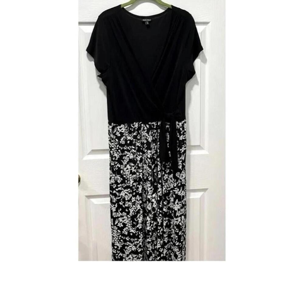 Black and White Floral Jumpsuit